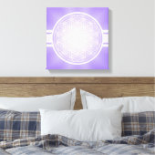 Bloem van het leven / Blume des Lebens - wit trans Canvas Afdruk (Insitu (Slaapkamer))