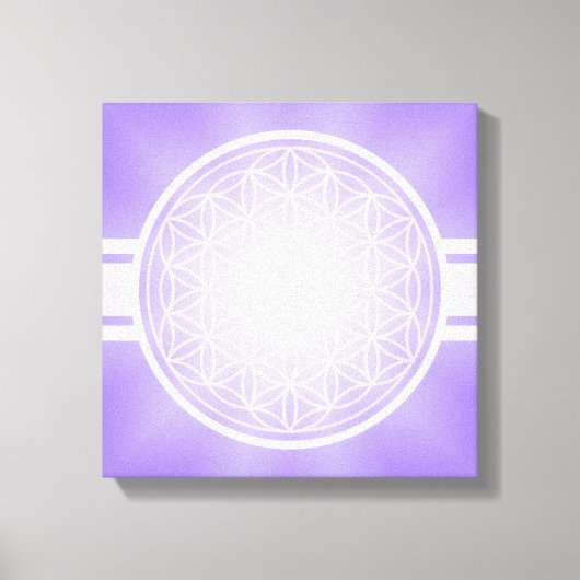 Bloem van het leven / Blume des Lebens - wit trans Canvas Afdruk (Voorkant)