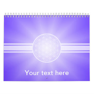 Bloem van het leven / Blume des Lebens - wit trans Kalender