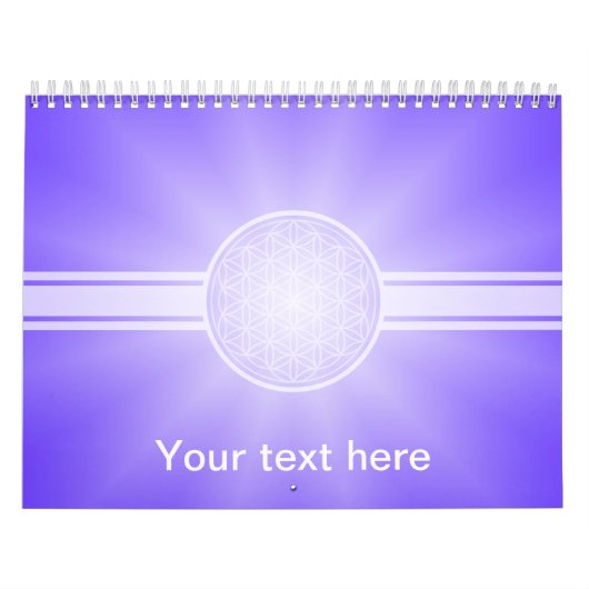Bloem van het leven / Blume des Lebens - wit trans Kalender (Hoes)