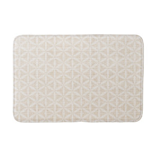 Bloem van het leven Boho chic   Beige & Wit Badmat