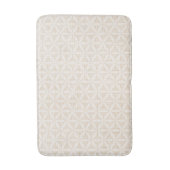 Bloem van het leven Boho chic | Beige & Wit Badmat (Voorkant Verticaal)