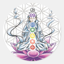Bloem van het leven, chakra, godin sticker