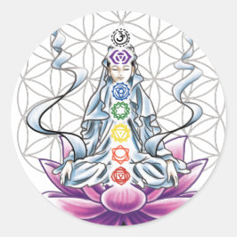 Bloem van het leven, chakra, godin sticker
