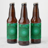 bloem van het leven, chakra, zen, heilige geometri bier etiket (Flessen)