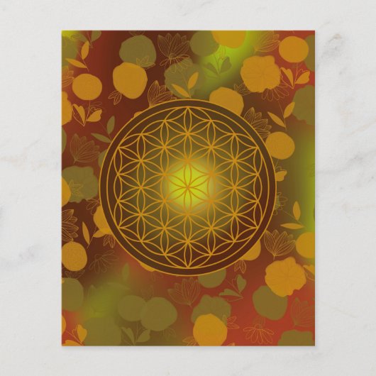 bloem van het leven, chakra, zen, heilige geometri flyer (Voorkant)