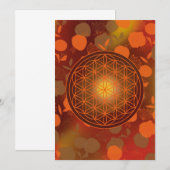 bloem van het leven, chakra, zen, heilige geometri kaart (Voorkant / Achterkant)