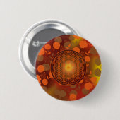 bloem van het leven, chakra, zen, heilige geometri ronde button 5,7 cm (Voorkant /achterkant)