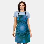bloem van het leven, chakra, zen, heilige geometri schort (Gedragen)