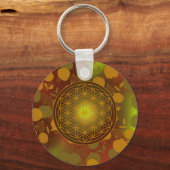 bloem van het leven, chakra, zen, heilige geometri sleutelhanger (Voorkant)