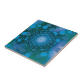 bloem van het leven, chakra, zen, heilige geometri tegeltje (Zijkant)