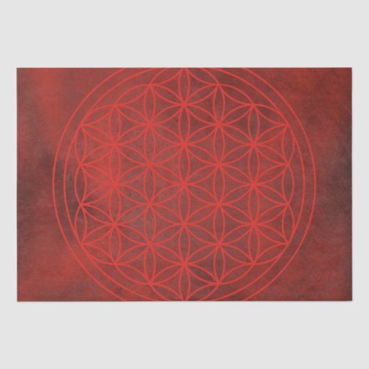bloem van het leven, chakra, zen, heilige geometri tissuepapier (Voorkant)
