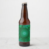 bloem van het leven, chakra,zen,heilige geometrie, bier etiket (Voorkant)