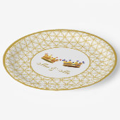 Bloem van het leven en het kruiuwhuwelijk papieren bordje (Gekanteld)