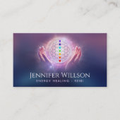 Bloem van het leven - Energie Healing - Reiki Visitekaartje (Voorkant)