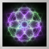 Bloem van het leven Fractal - Geometrie Sacred Poster (Voorkant)