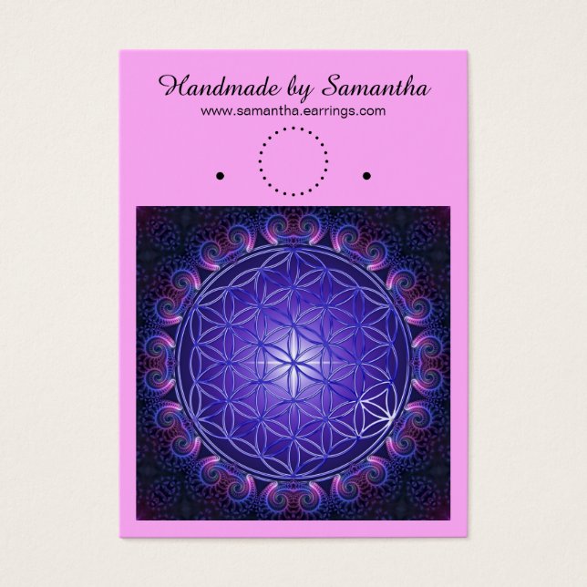 Bloem van het leven - Fractal Mandala Square I Visitekaartje (Voorkant)