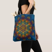Bloem van het leven - Fractal Mandala Square III Tote Bag (Dichtbij)
