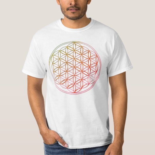 Bloem van het leven | gekleurd t-shirt (Voorkant)