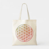 Bloem van het leven | gekleurd tote bag (Achterkant)