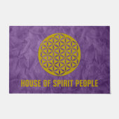 Bloem van het leven - geponst goud + uw ideeën deurmat (Voorkant)