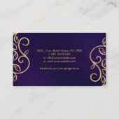 Bloem van het leven - Golden Swirl Art Visitekaartje (Achterkant)