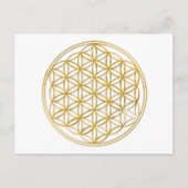 BLOEM VAN HET LEVEN - GOUD BRIEFKAART (Voorkant)