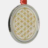 BLOEM VAN HET LEVEN - goud Metalen Ornament (Rechts)