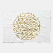BLOEM VAN HET LEVEN - goud Theedoek (Horizontaal)
