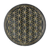 Bloem van het Leven Gouden Kristalnet in Kosmos Snijplank (Voorkant)