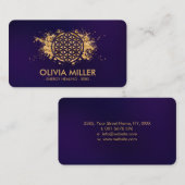 Bloem van het leven - goudsplaatstvisitekaartje visitekaartje (Voorkant / Achterkant)