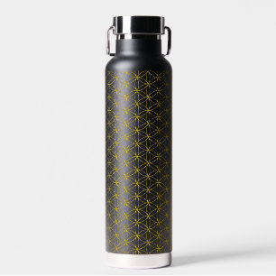 BLOEM VAN HET LEVEN - goudstijl patroon Waterfles