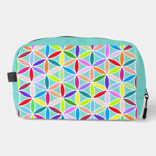 Bloem van het leven Grote Patroon – Meerkleurig Toilettasje (Voorkant)