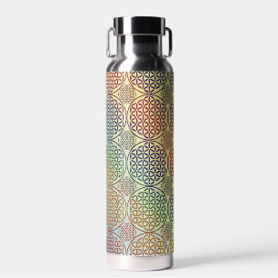 BLOEM VAN HET LEVEN - grunge patroon 1 Waterfles