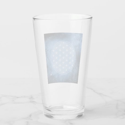 bloem van het leven, heilig geometrisch, chakra,be glas (Achterkant)