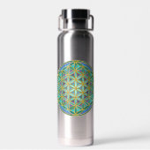 BLOEM VAN HET LEVEN - Heilig Geometrisch Ontwerp 1 Waterfles (Achterkant)