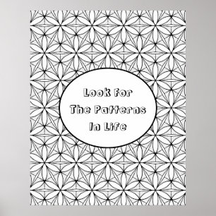 Bloem van het Leven Heilige Geometrie Grote Kleuri Poster