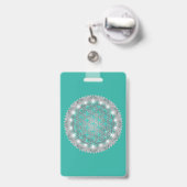 BLOEM VAN HET LEVEN - Heilige Geometrie Licht 2 Badge (Achterkant met uittrekbare clip)
