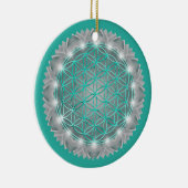 BLOEM VAN HET LEVEN - Heilige Geometrie Licht 2 Keramisch Ornament (Rechts)