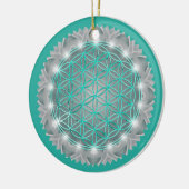 BLOEM VAN HET LEVEN - Heilige Geometrie Licht 2 Keramisch Ornament (Links)