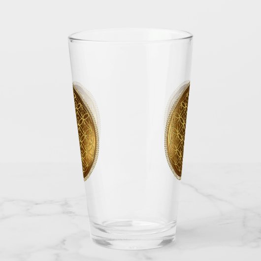 BLOEM VAN HET LEVEN - Heilige Geometrie Medaillon  Glas (Links)