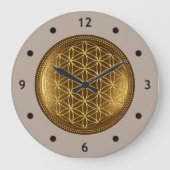 BLOEM VAN HET LEVEN - Heilige Geometrie Medaillon Grote Klok (Voorkant)