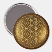 BLOEM VAN HET LEVEN - Heilige Geometrie Medaillon  Magneet (Voorkant / Achterkant)