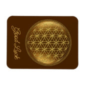 BLOEM VAN HET LEVEN - Heilige Geometrie Medaillon Magneet (Horizontaal)
