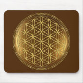 BLOEM VAN HET LEVEN - Heilige Geometrie Medaillon  Muismat (Voorkant)