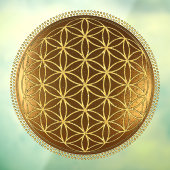 BLOEM VAN HET LEVEN - Heilige Geometrie Medaillon Raamsticker (Vel 3)
