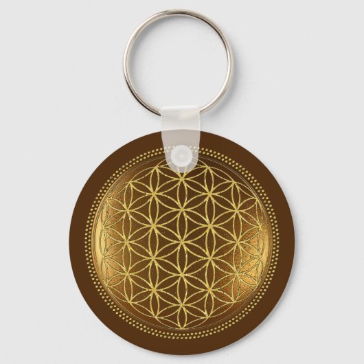 BLOEM VAN HET LEVEN - Heilige Geometrie Medaillon Sleutelhanger (Voorkant)