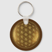 BLOEM VAN HET LEVEN - Heilige Geometrie Medaillon Sleutelhanger (Achterkant)