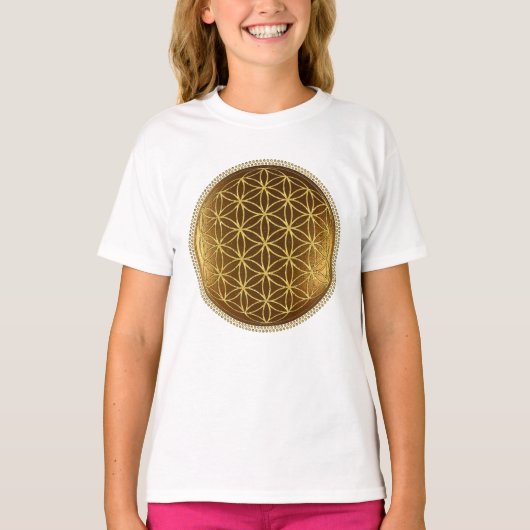BLOEM VAN HET LEVEN - Heilige Geometrie Medaillon  T-shirt (Voorkant)
