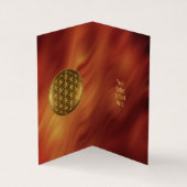 BLOEM VAN HET LEVEN - Heilige Geometrie Medaillon  Visitekaartje (Binnen)